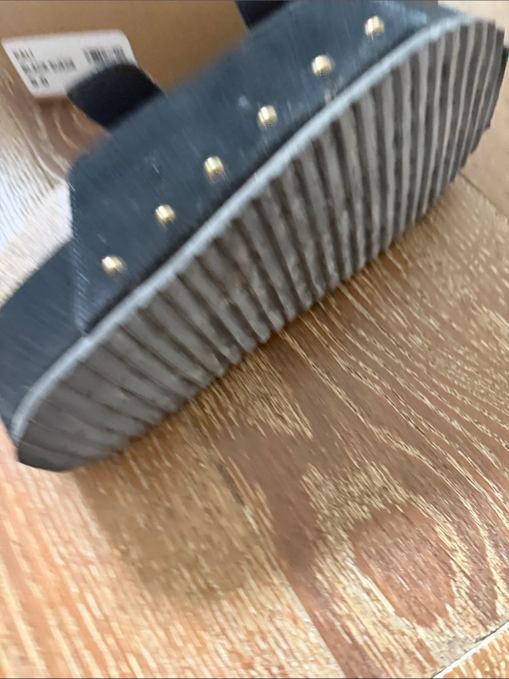 Steve Madden Kids Black Suede Double-Buckle Slide Sandals